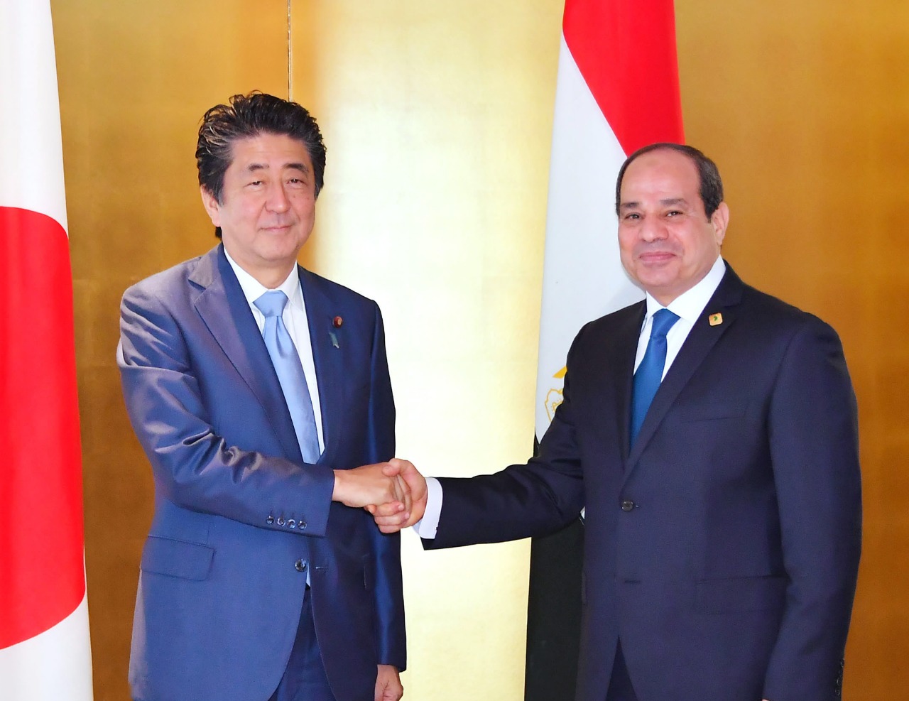   الرئيس السيسى يعقد مباحثات قمة موسعة مع رئيس وزراء اليابان بمدينة يوكوهاما