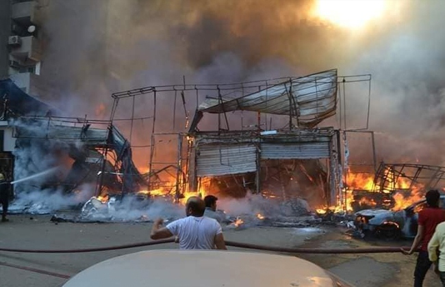   السيطرة على حريق هائل بمدينة ملاهي فى 6 أكتوبر
