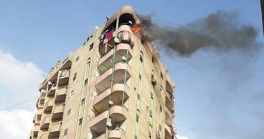   إصابة أمين شرطة وموظف بالمعاش في حريق بشقة بمدينة بني سويف