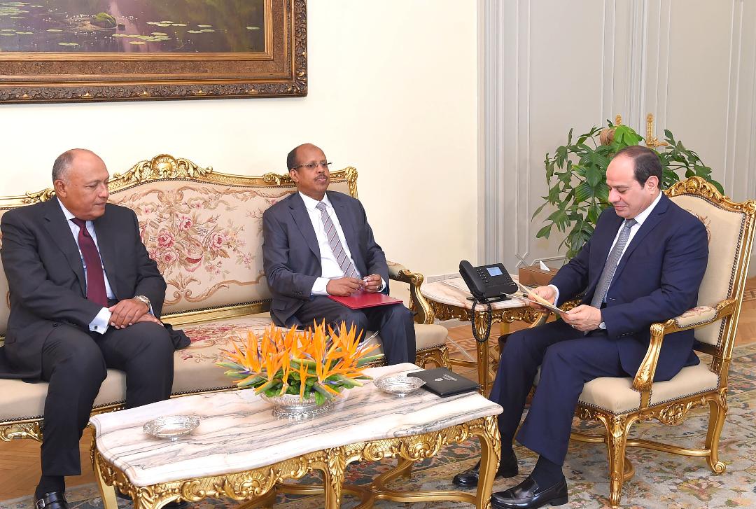   الرئيس السيسى يستقبل وزير الشئون الخارجية والتعاون الدولي لجمهورية جيبوتي