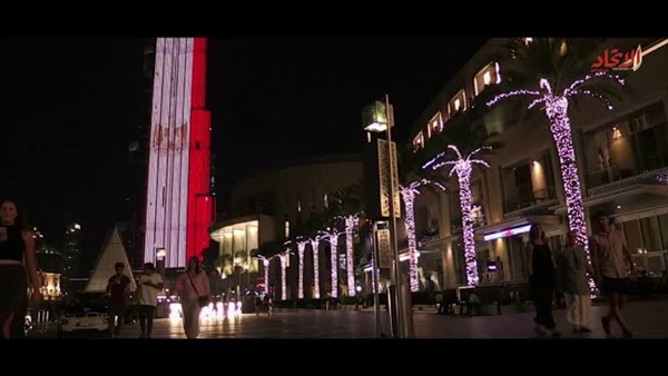  برج خليفة فى الإمارات يتزين بعلم مصر لدعم الرئيس السيسى