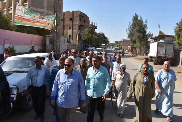   محافظ الفيوم يتفقد أعمال حملة النظافة والتجميل بقرية بني صالح مركز الفيوم  