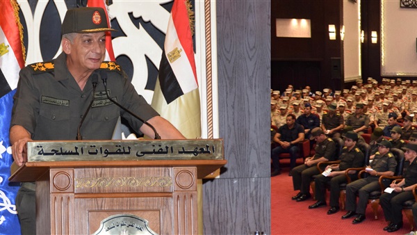   وزير الدفاع يلتقى طلبة وأعضاء هيئة التدريس بالمعهد الفنى للقوات المسلحة