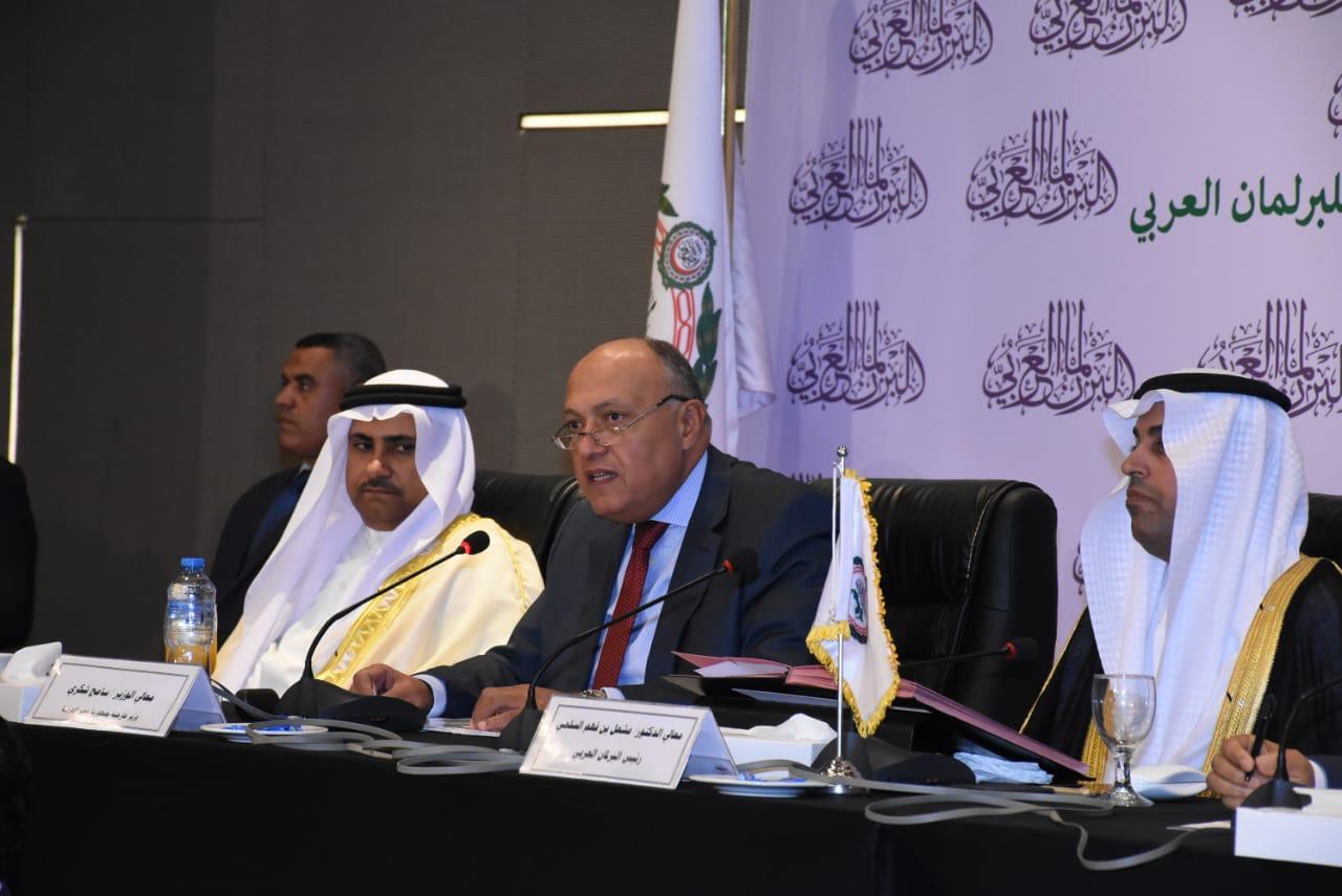   وزير الخارجية يتناول الأمن المائي وسد النهضة أمام البرلمان العربي