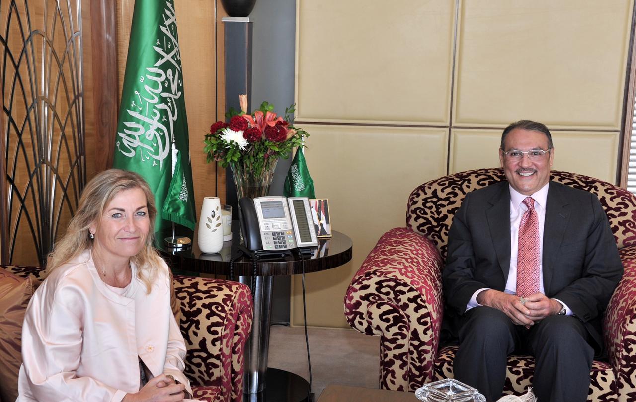  السفير  السعودي لدى مصر يلتقي بسفيرة مملكة النرويج