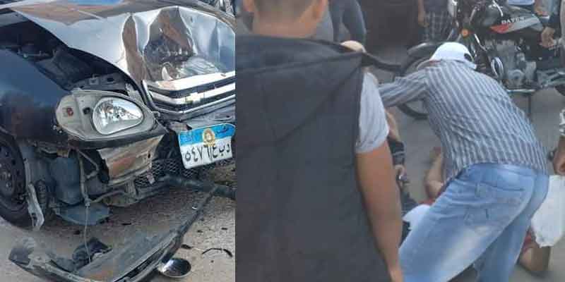   إصابة شاب في حادث سير بمدينة دمياط الجديدة