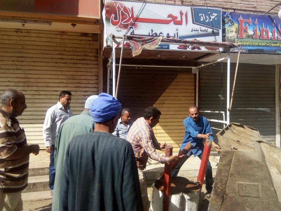   إزالة 423 حالة إشغال في حملة مكبرة بمدينة الفشن ببني سويف