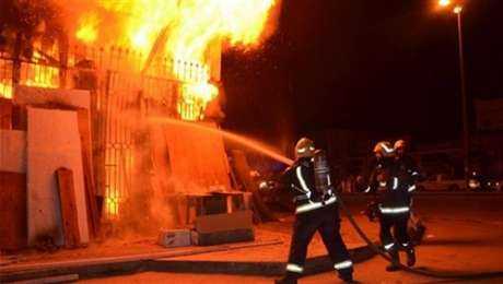   5 حالات اختناق في حريق مصنع للدرجات بقليوب