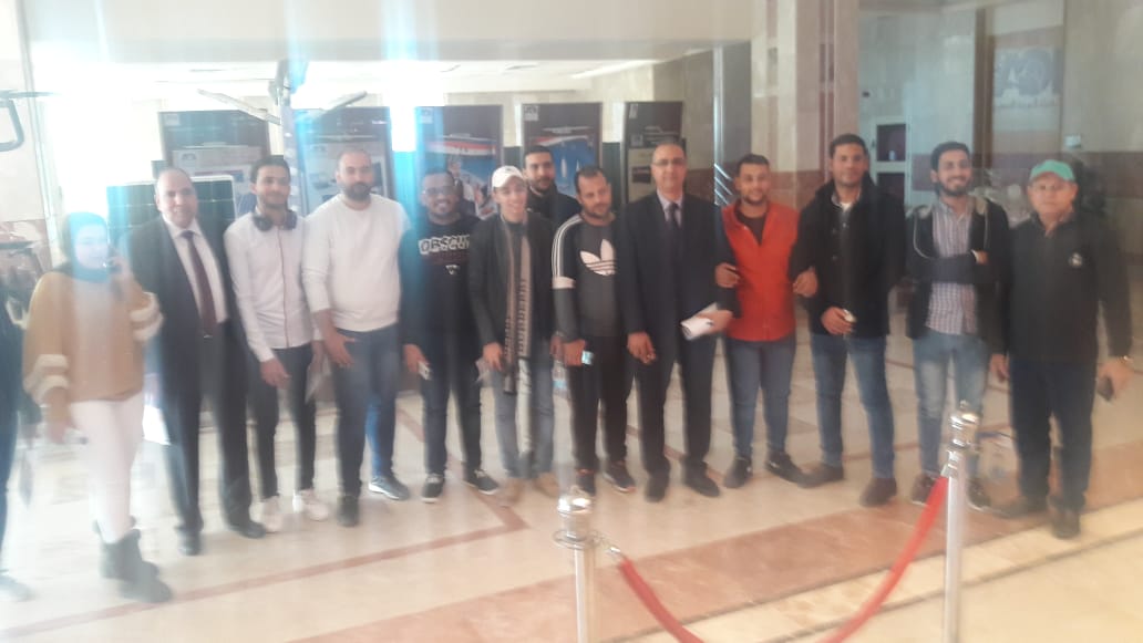  انطلاق الفوج  الـ ١٥ من شباب جامعة دمنهور  لزيارة الشركة العربية للطاقة المتجددة