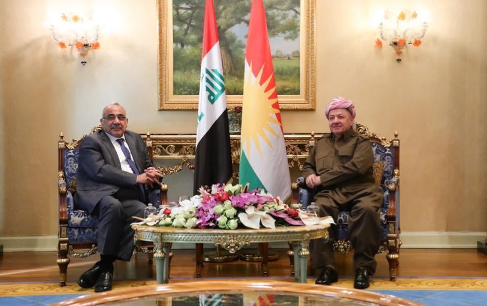   عبد المهدى وقادة إقليم كردستان يعلنون رفضهم تحويل العراق إلى ساحة للصراع الإقليمى
