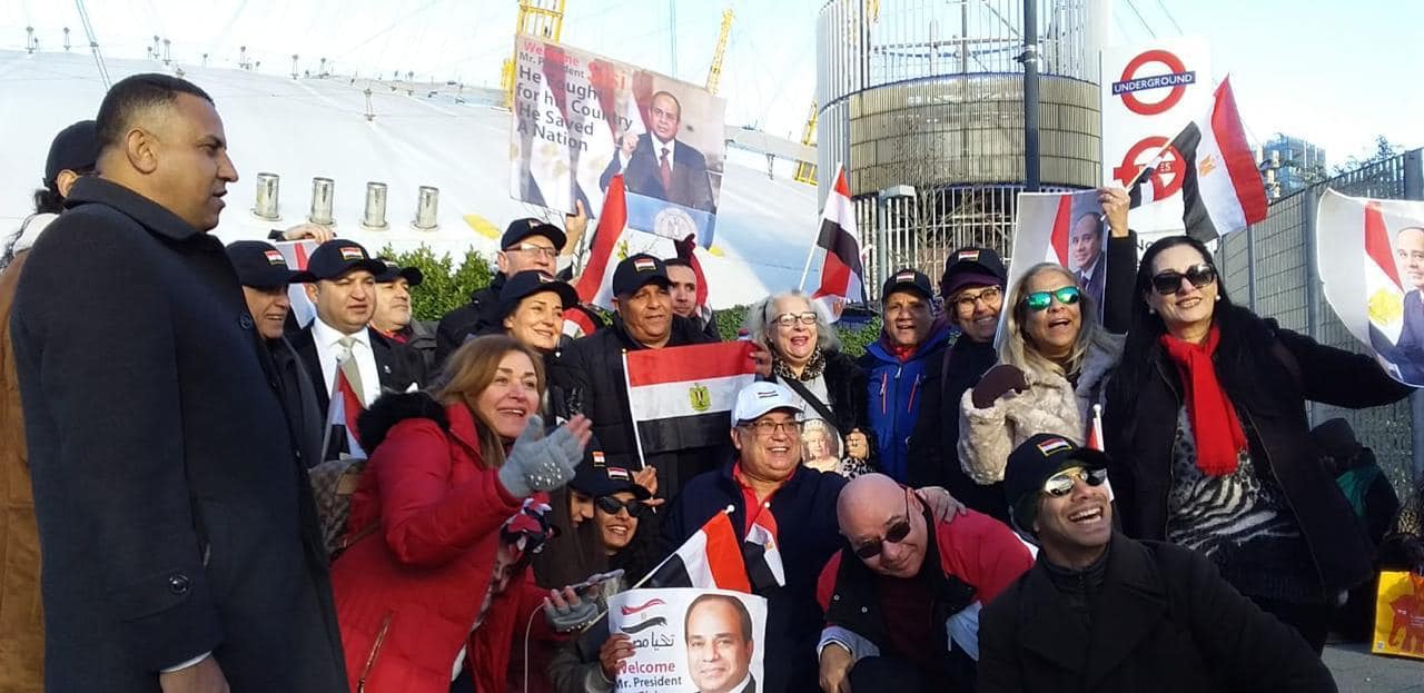   الرئيس السيسى: سعدت كثيرا بحفاوة استقبال أبناء الجالية المصرية فى لندن