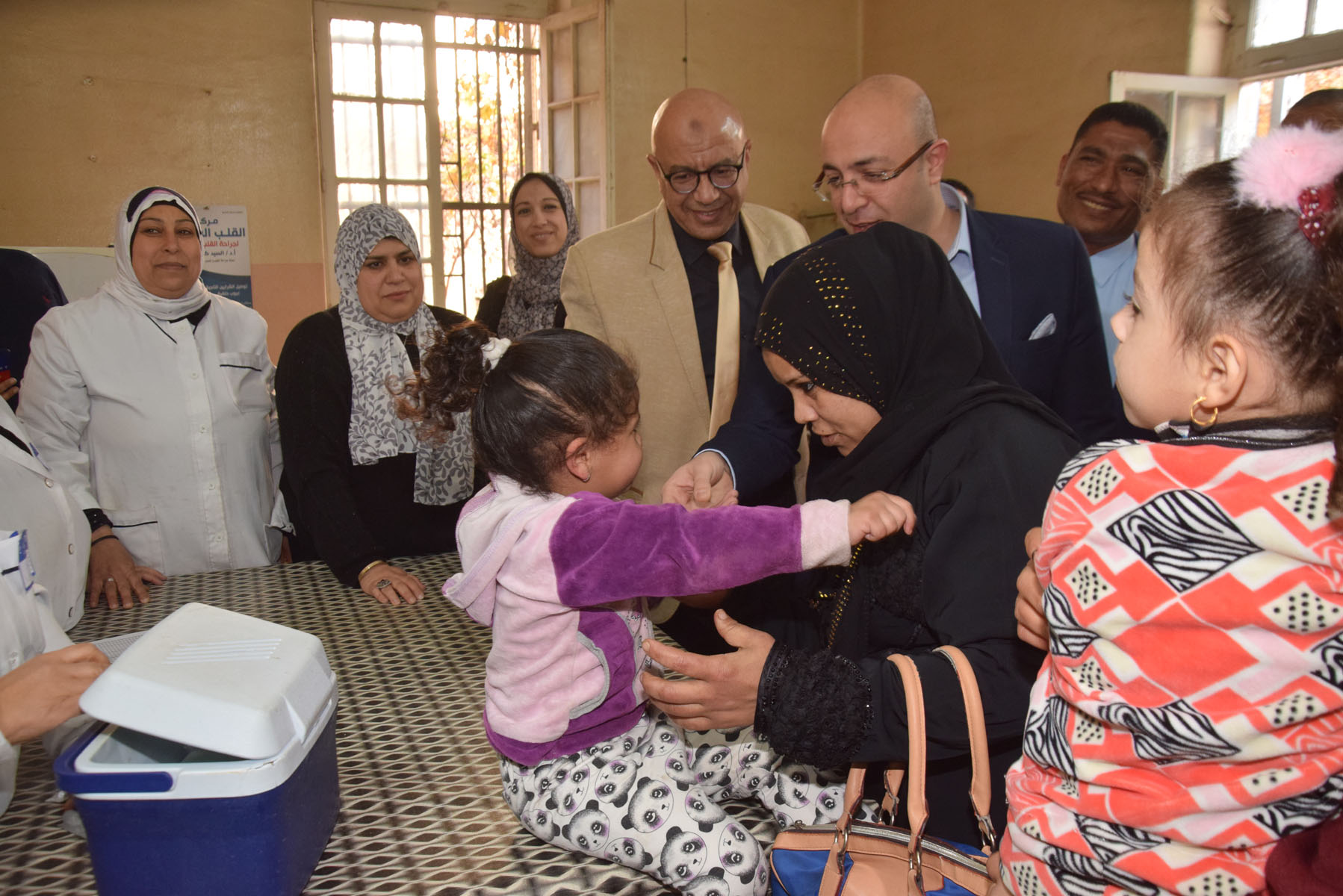   محافظ بني سويف يطلق إشارة بدء الحملة القومية للتطعيم ضد مرض شلل الأطفال بالمحافظة