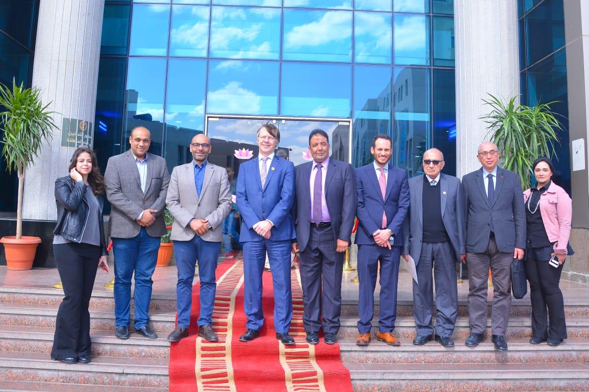   بالصور|| جامعة مصر تستقبل رئيس جامعة ريكسهام لتفعيل فرع «لندن سكول للتجارة»
