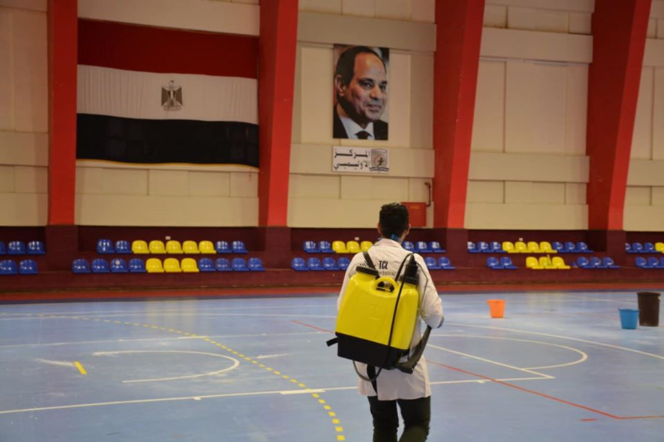 الشباب والرياضة تتابع الإجراءات الاحترازية بمركز تدريب الفرق القومية بالمعادي للوقاية من فيروس كورونا