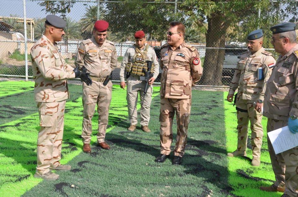   القوات المسلحة العراقية تؤكد إعادة تأهيل ملعب خماسي كرة القدم في مقر قيادة القوة الجوية