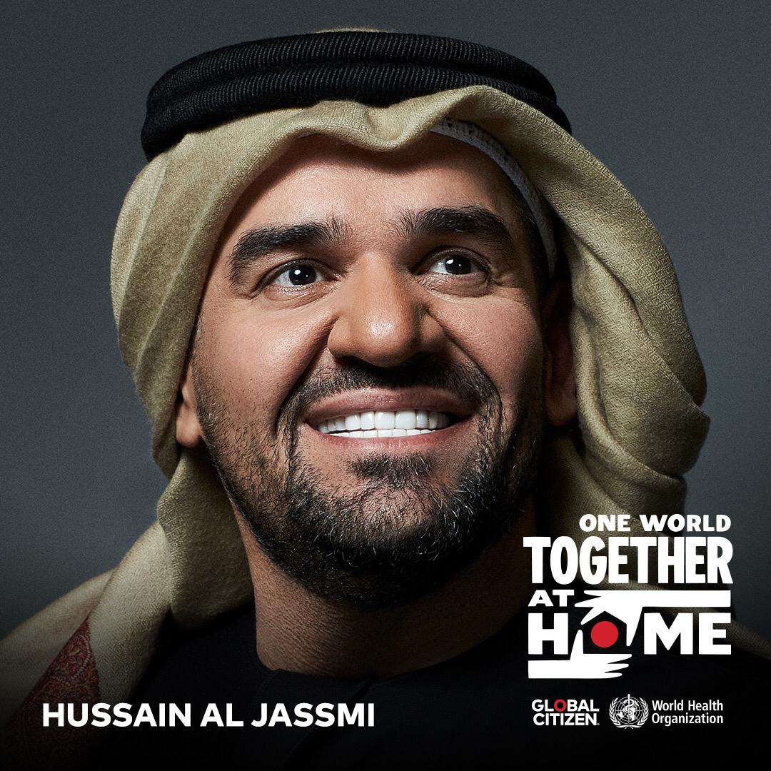   من بيته.. الجسمي يمثل العرب ويشارك مشاهير العالم في الحدث الإنساني العالمي « ONE WORLD - TOGETHER AT HOME»