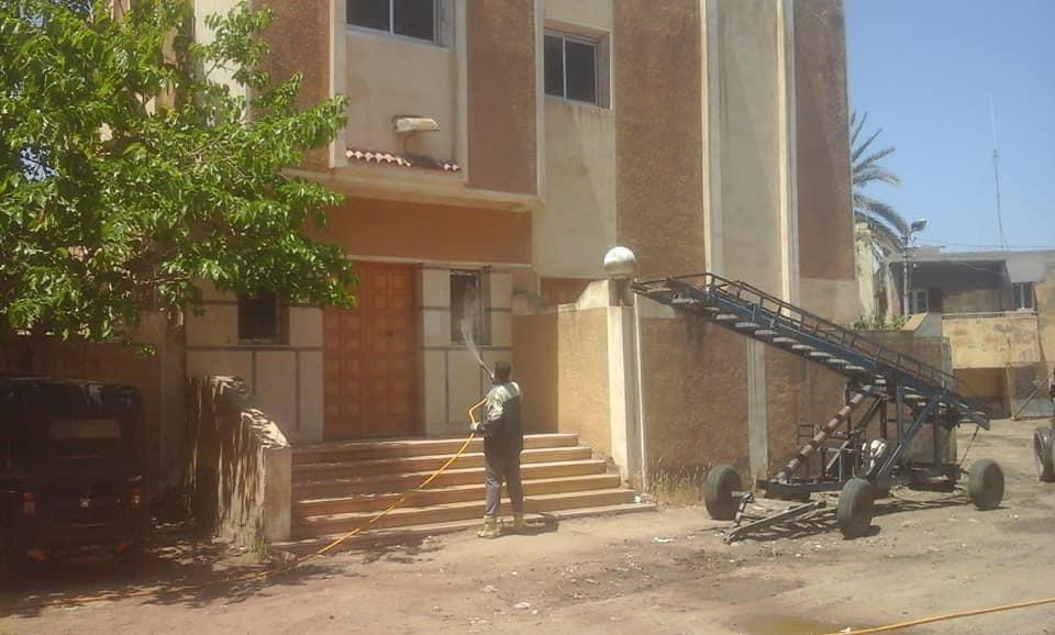  صور|| حملات لرش وتعقيم المنشآت والشوارع وبؤر الإصابة في كفر الشيخ