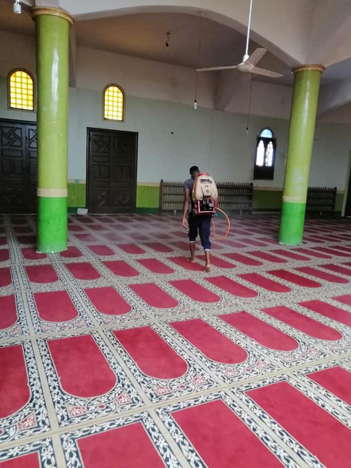   صور|| حمله تطهير وتعقيم شامله بمساجد كفر الشيخ