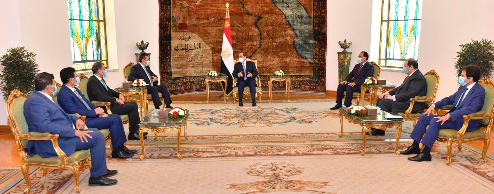   رئيس وزراء اليمن ينقل للرئيس السيسى رسالة خطية من الرئيس اليمنى