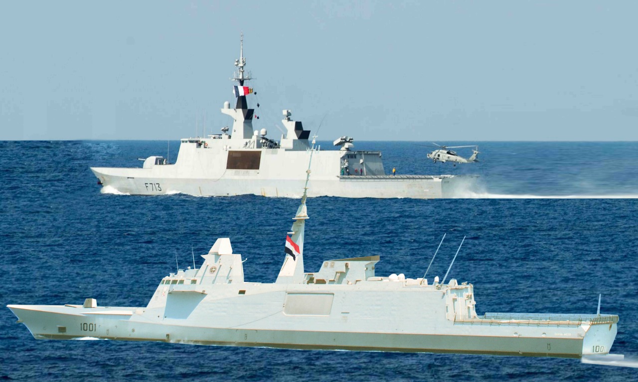   القوات البحرية المصرية والفرنسية تنفذان تدريباً بحرياً عابراً فى نطاق البحر المتوسط