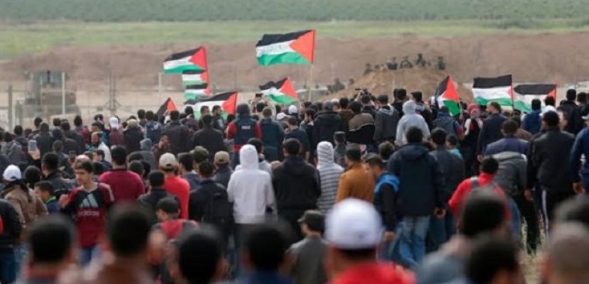   مظاهرات فى قطاع غزة ضد خطة الاحتلال لضم أجزاء من الضفة الغربية