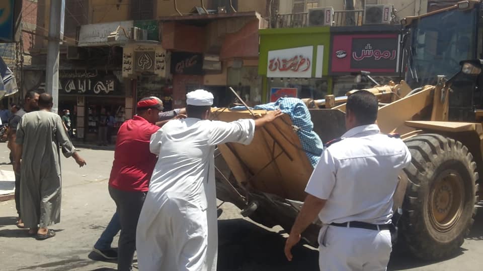   إزالة 278 حالة إشغال في حملة مكبرة بشوارع مدينة بني سويف