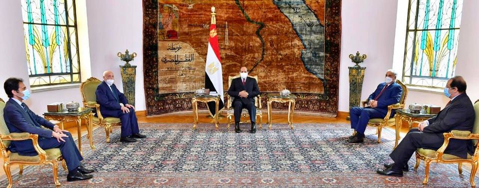   الرئيس السيسى يستقبل رئيس مجلس النواب الليبي والمشير خليفة حفتر