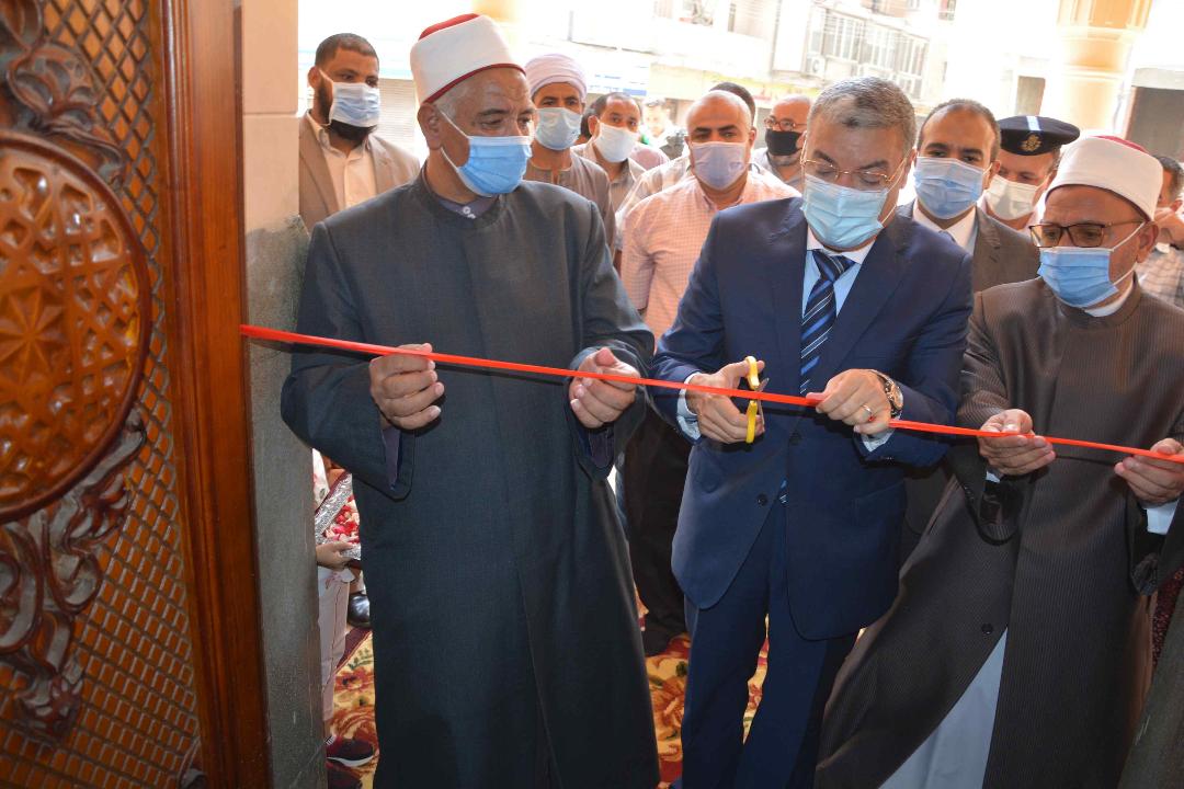   محافظ ومدير أمن المنيا يفتتحان أعمال تطوير وتجميل مسجد الفولي ||صور
