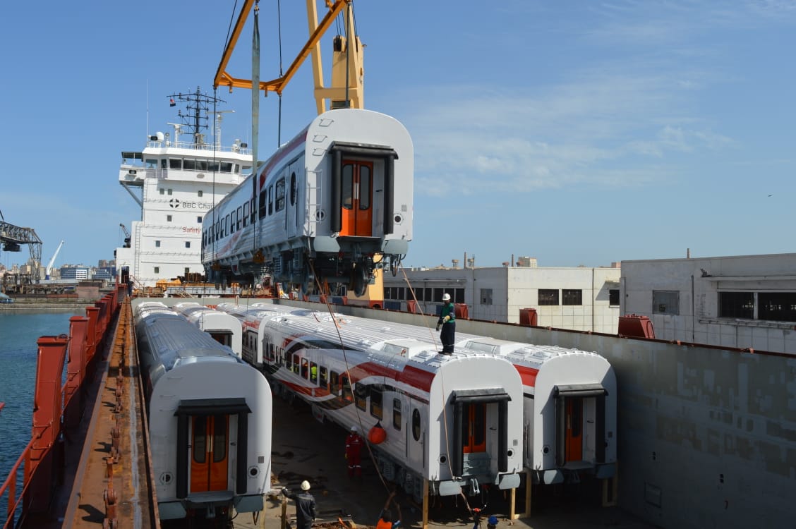   وصول 18 عربة سكك حديدية جديدة  لميناء الإسكندرية