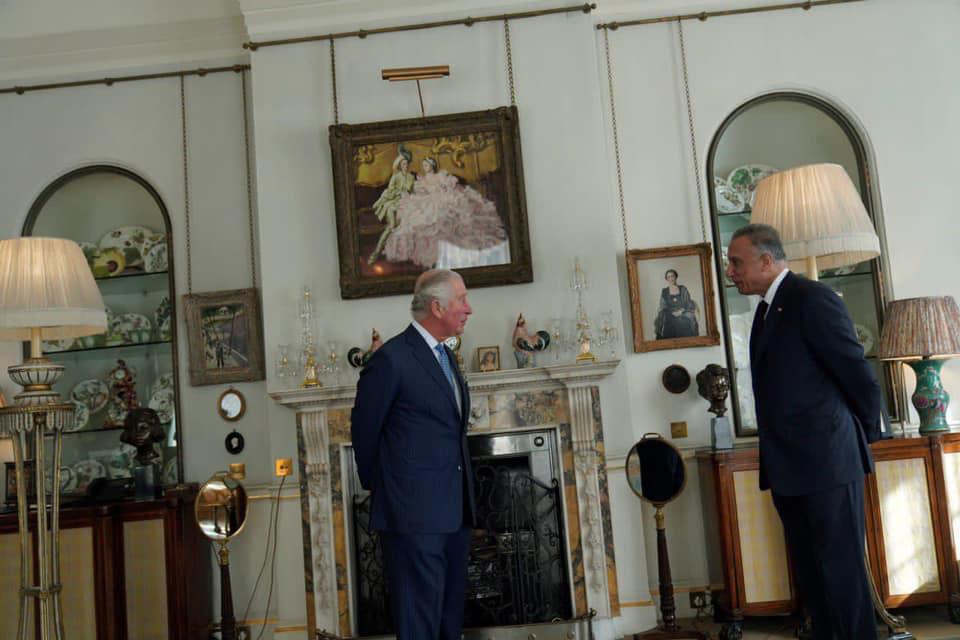   رئيس مجلس الوزراء العراقي يلتقي الأمير تشارلز لتطوير آفاق التعاون بين العراق والمملكة المتحدة
