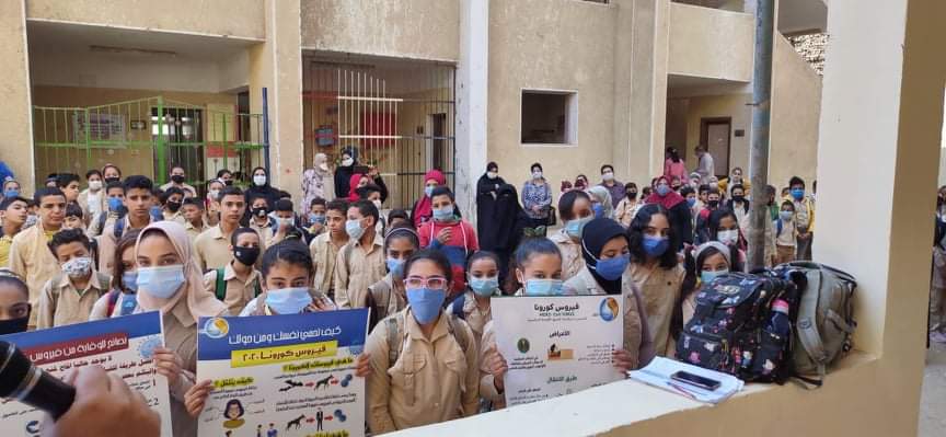   مياه المنيا تعقد حملات توعية لـ طلاب المدارس عن الوقاية من كورونا