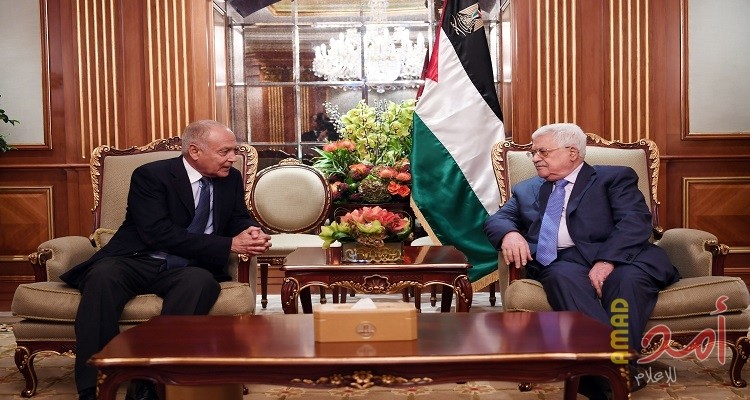   الرئيس الفلسطيني يستقبل  الأمين العام لجامعة الدول العربية