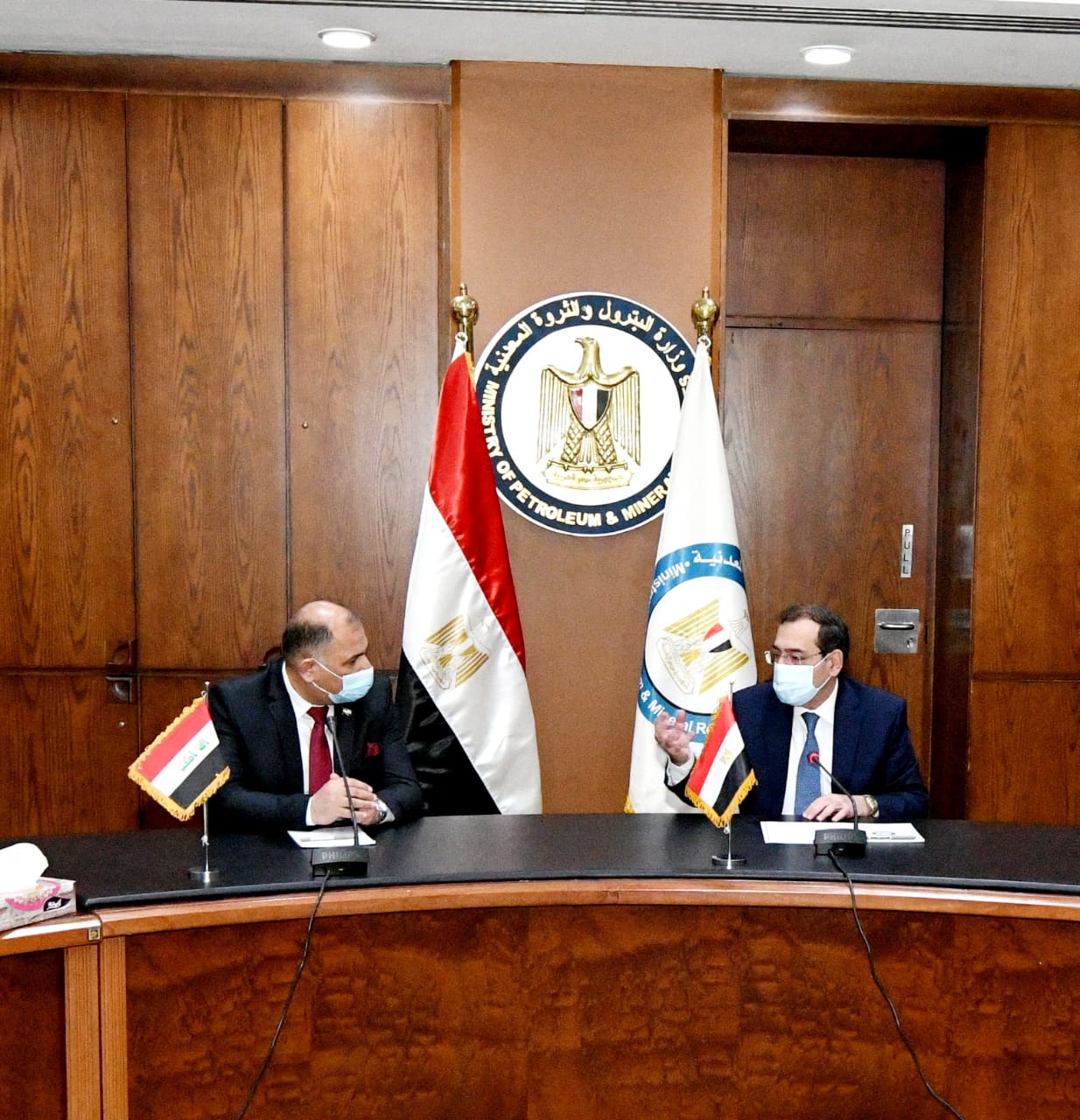   تفاصيل لقاء وزير البترول ووزير الصناعة والمعادن العراقي