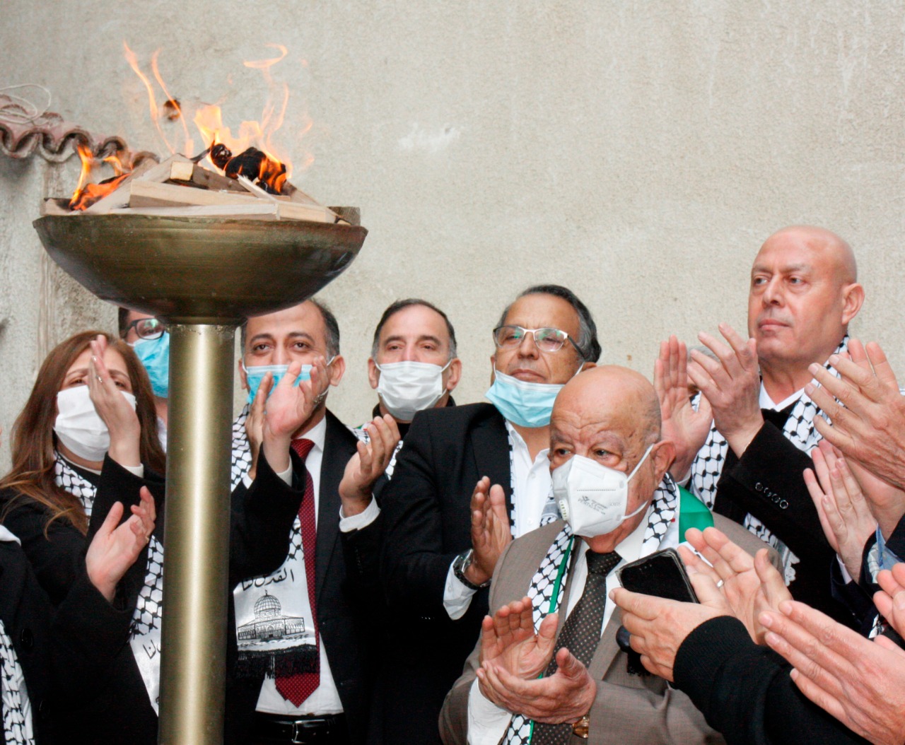   السفارة الفلسطينية بالقاهرة توقد شعلة الانطلاقة الـ56 لحركة فتح والثورة الفلسطينية
