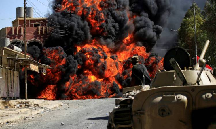   انفجاران يستهدفان بئرى نفط فى مدينة كركوك العراقية