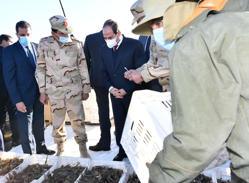   تفاصيل افتتاح الرئيس السيسى لمشروع الفيروز للاستزراع السمكي فى بورسعيد