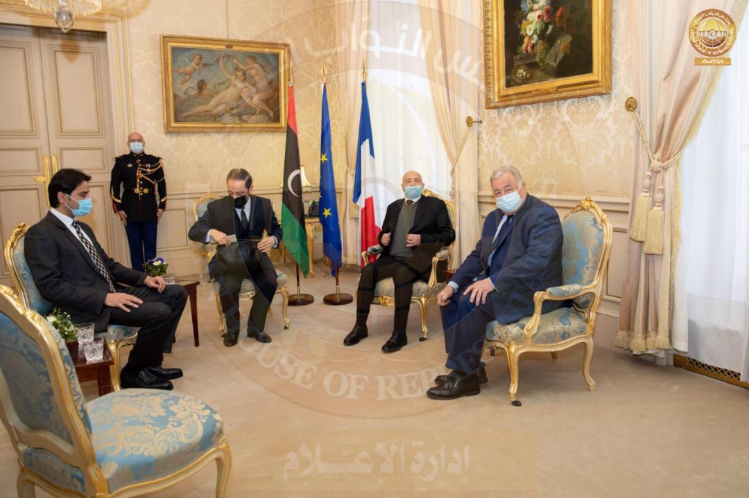   رئيس مجلس النواب الليبي يلتقي رئيس مجلس الشيوخ الفرنسي