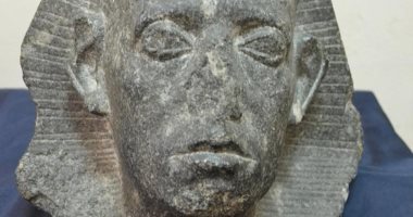 رأس الملك سنوسرت الثالث قطعة الشهر بالمتحف المصري، احتفالا بعيد الشرطة