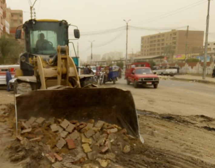   إزالة 150 حالة إشغالات من شوارع الواسطي ببني سويف
